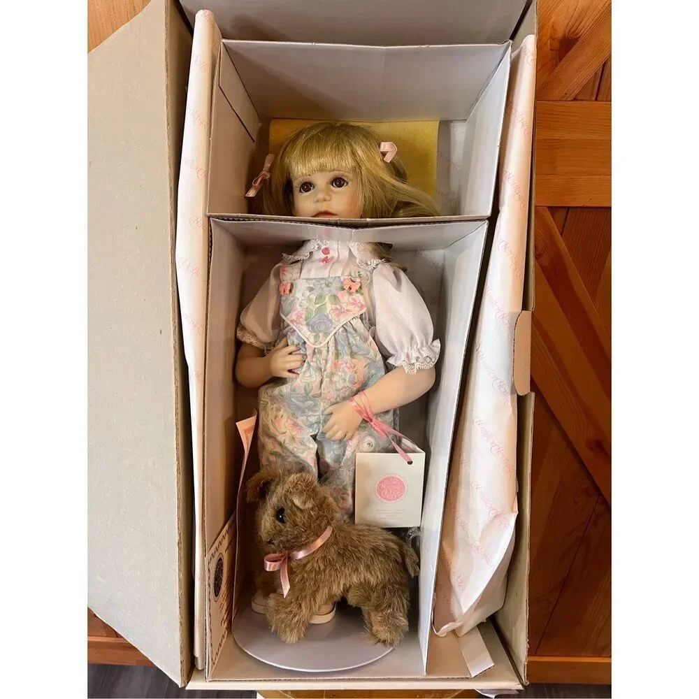 “Jennifer” Hamilton Collection Porcelain Dolls. Vintage. Little Girl And Dog (77